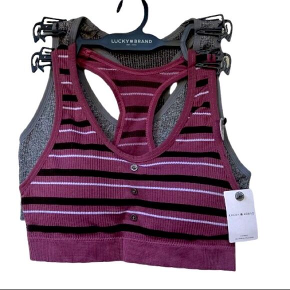 Lucky Brand 2-Pc Seamless Ribbed Comfort Bra M L - Picture 1 of 7